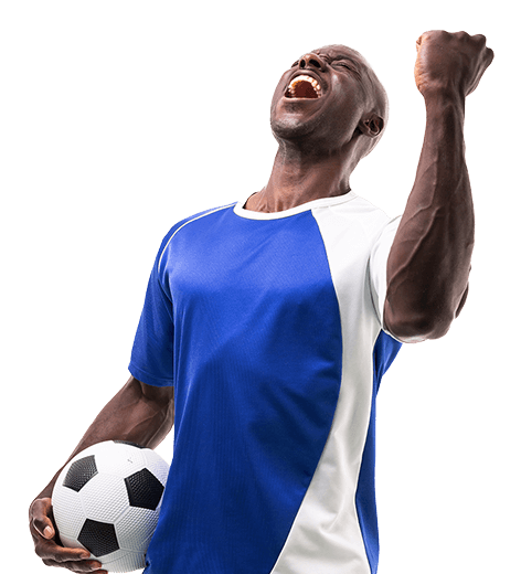 young african american soccer player holding ball 2022 04 04 22 09 43 utc isolated