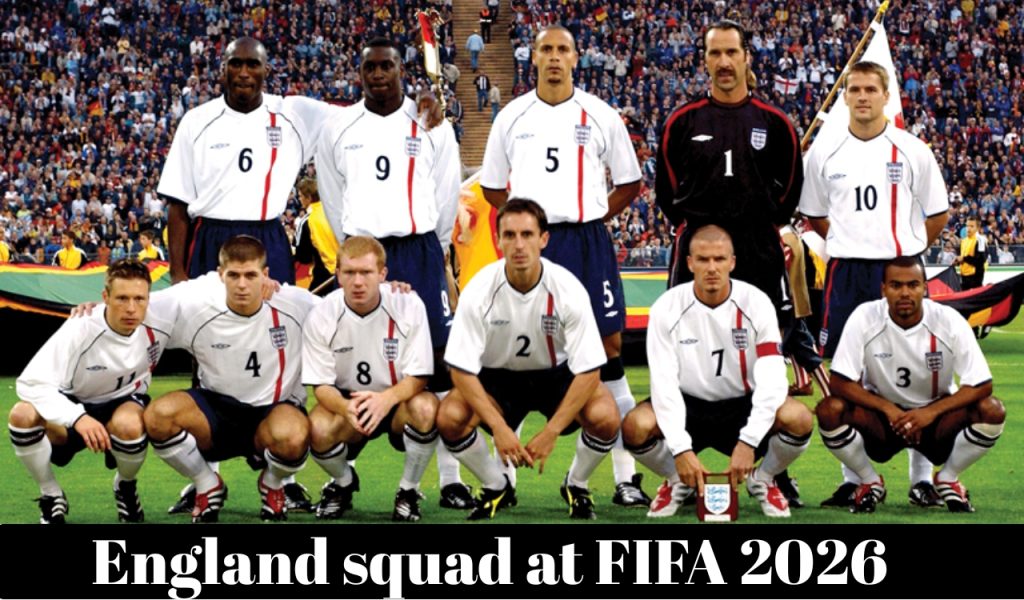 England squad at FIFA